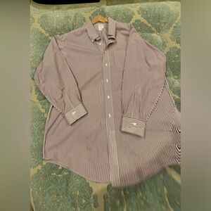 Brooks Brothers maroon and white button down